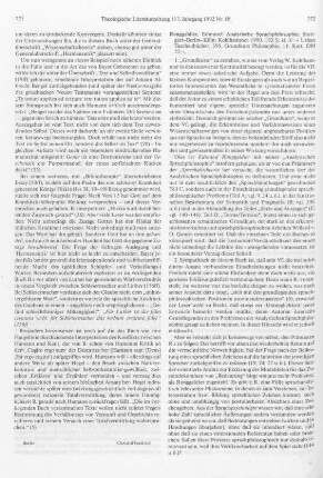 772-773 [Rezension] Runggaldier, Edmund, Analytische Sprachphilosophie