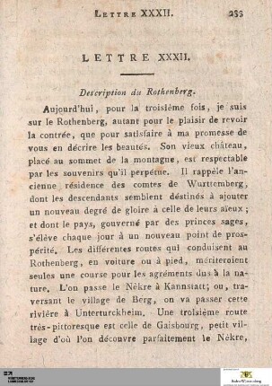 Lettre XXXII