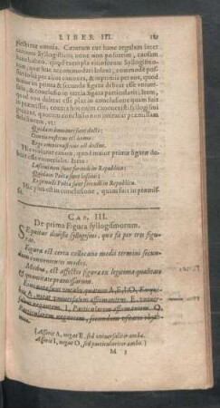 Cap. III. De prima Figura syllogismorum