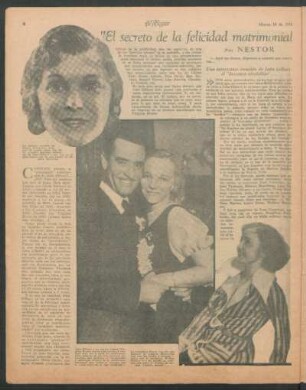 "El secreto de la felicidad matrimonial consiste en vivir separados"... asegura John Gilbert
