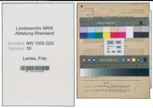 Entnazifizierung Fritz Lemke , geb. 28.02.1896 (Techn.Angestellter)