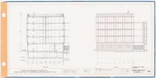 Engelhardt Hof, Berlin: Neubau Bauteil G (Wohnbau) Einfahrt: Ansicht und Schnitt 1:50