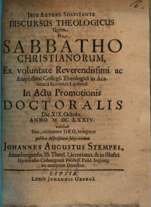 Discursus Theologicus