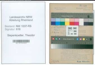 Entnazifizierung Theodor Siepenkoetter , geb. 29.01.1909 (Staatsanwalt)