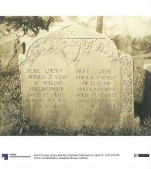 Salem, Friedhof, Grabstein: Hollingworths