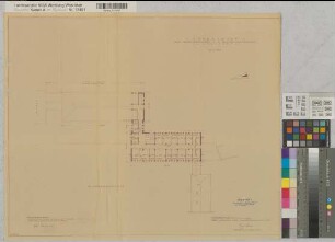 Münster (Münster) Erweiterungsbau der Regierung Vorentwurf Grundriß 4. Obergeschoß 1954 1 : 200 49 x 60 Pause Staatsneubauleitung Münster Regierung Münster Nr. 33980