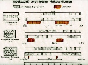 Arbeitsaufriß verschiedener Melkstandformen