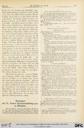 4: Satzungen der IX. Intern. Kunstausstellung 1905 zu München