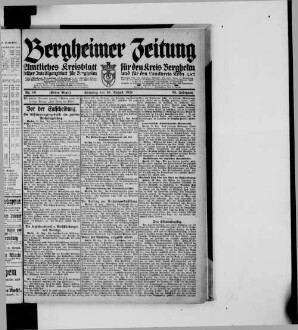 Bergheimer Zeitung. 1905-1943