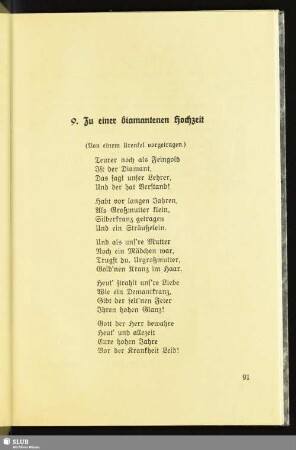 9. Zu einer diamantenen Hochzeit