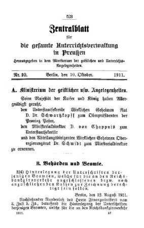 Ministerium der geistlichen etc. Angelegenheiten