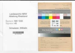 Entnazifizierung Wilhelm Schwieren , geb. 08.07.1903 (Steiger)