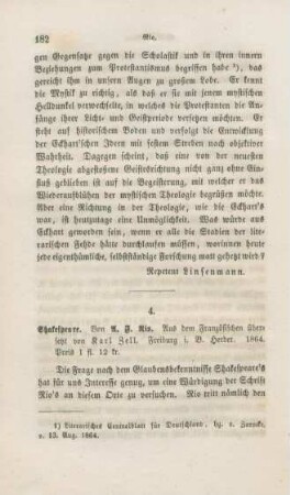 182-192 [Rezension] Rio, Alexis François, Shakespeare