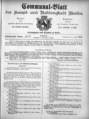 1887,27: No. 27, 3. Juli 1887