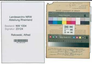 Entnazifizierung Alfred Rekowski , geb. 11.02.1901 (Amtsgehilfe)