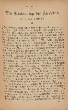 Von Güntersberge bis Alexisbad