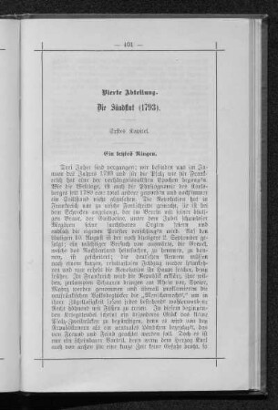 Vierte Abteilung. Die Sündflut (1793).