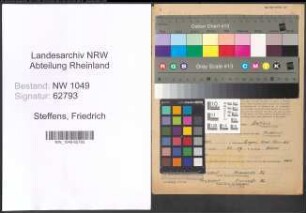 Entnazifizierung Friedrich Steffens , geb. 13.03.1901 (Schlosser)