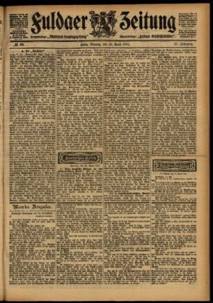Ausgabe vom Montag, den 25. April 1904.