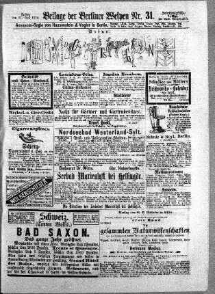Beilage der Berliner Wespen Nr. 31