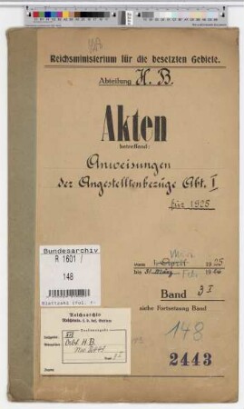 Zahlungsanweisungen f. Angestellte: Bd. 3 a