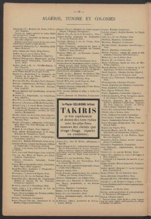 Algérie, Tunisie Et Colonies