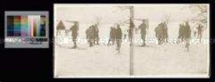 Winterlandschaft mit Herren-Skisport