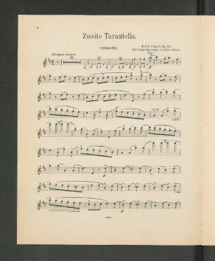Zweite Tarantella. Violine.