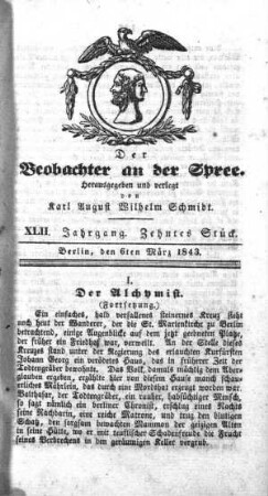 10. Stueck, 6. Maerz 1843