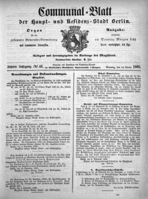 1869,46: No. 46, 14. November 1869