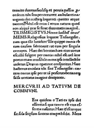 Mercvrii Ad Tativm De Commvni.