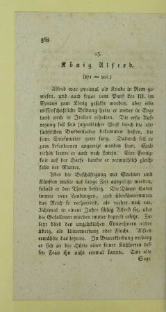 25. Koenig Alfred. (871-901)