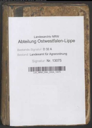 Groß und Klein Verne sowie Enkhausen, Krs. Büren. Separation