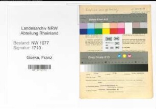 Entnazifizierung Franz Goeke , geb. 06.07.1896 (Polizist)