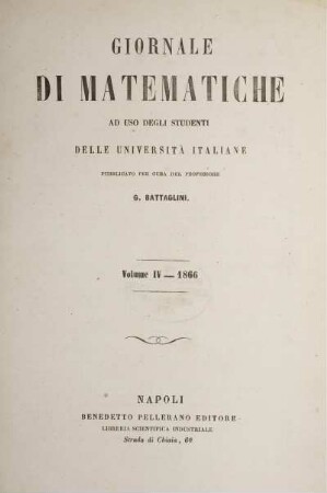 4: Giornale di matematiche
