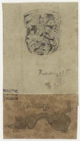 Gebäude in Rothenburg ob der Tauber und Quedlinburg, Konsole, Schnitt durch Profil (Rippe)