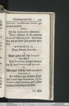Numerus II. Von denen Exordiis.