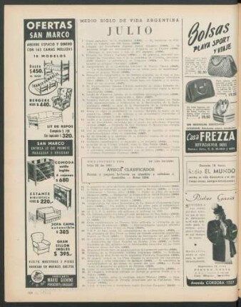 Medio siglo de vida argentina : Julio