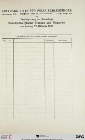 Auftrags-Liste