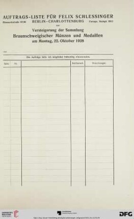 Auftrags-Liste