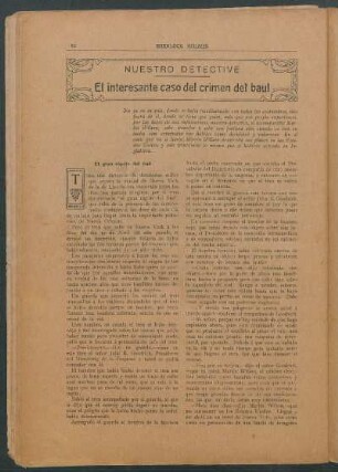 Nuestro detective - El interesante caso del crimen del baúl
