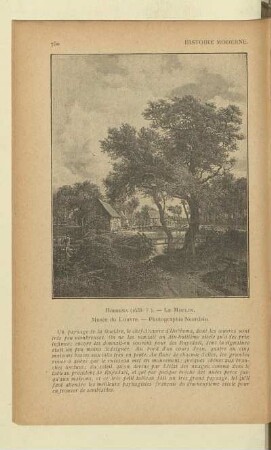 Hobbema (1638 - ?). - Le Moulin. Musée du Louvre. - Photographie Neurdein