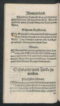 Schwartze gute Farbe zu machen.