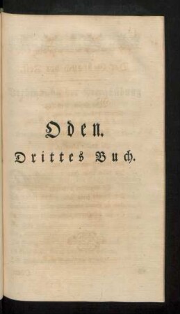 Oden. Drittes Buch