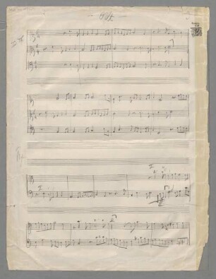 Kontrapunktstudien - BSB Mus.ms. 17484 : [Fugenstudie zu einem Thema im 6/4-Takt]
