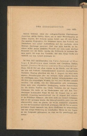 Der Heuschnupfen