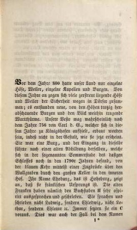 Jahrbücher der Herzogl. Sächs. Residenzstadt Coburg, 3. Die ältere und älteste Geschichte der Stadt und des Landes Coburg