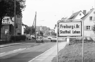 Freiburg, Lehen: Schild - Freiburg i.Br., Stadtteil Lehen