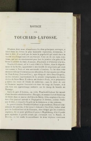Notice sur Touchard-Lafosse.