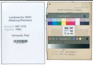 Entnazifizierung Paul Vervoorst , geb. 07.10.1920 (Molkereigehilfe)